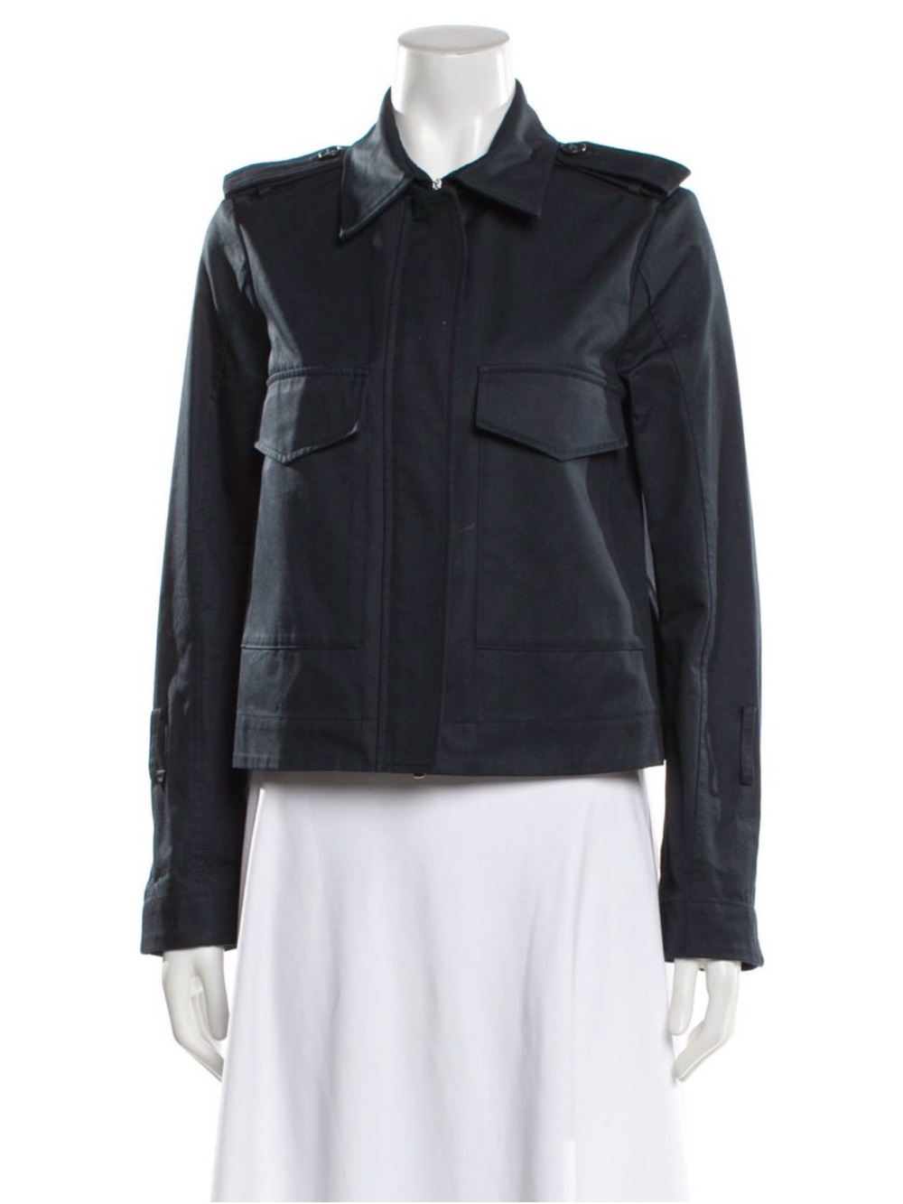 G.Label by goop Women's Black Utility Jacket with Flap Pockets